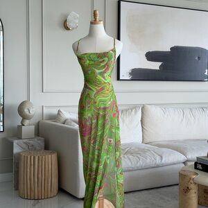 Vibrant Swirl Maxi Dress